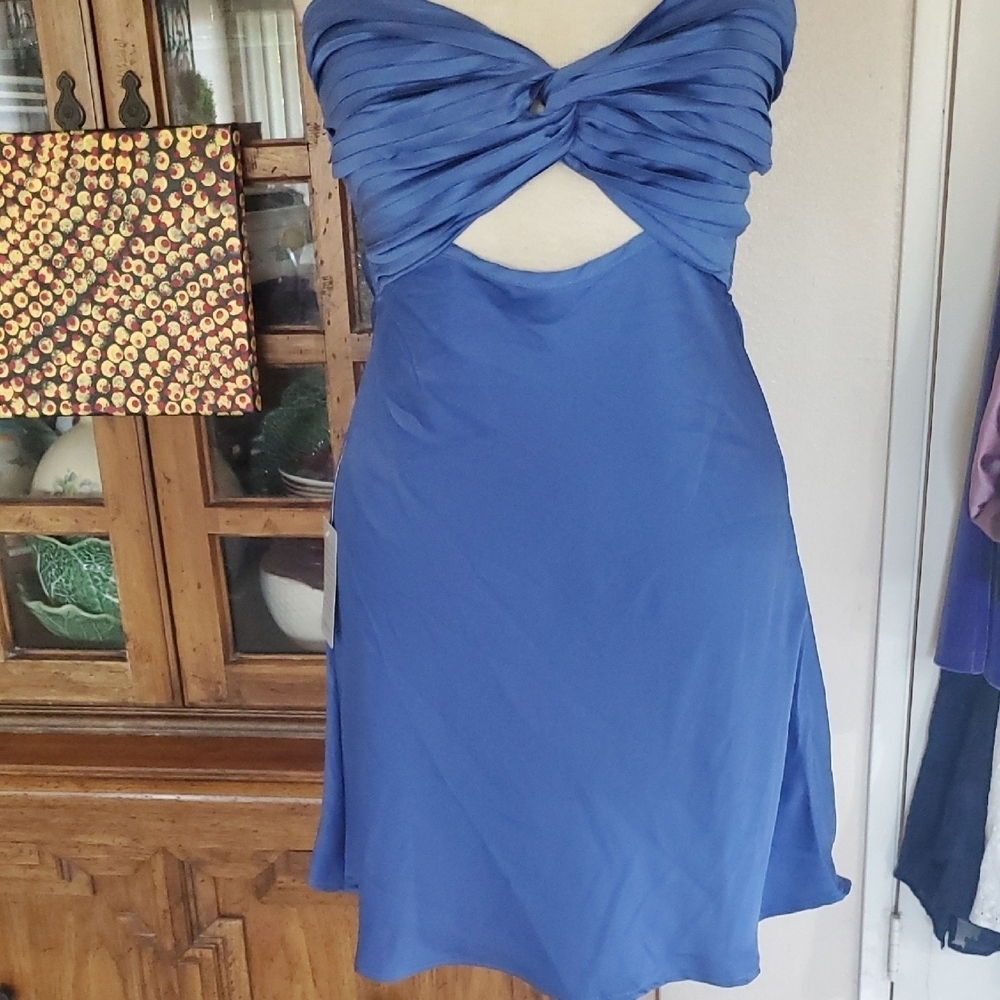 Princess Polly Strapless Dress in Royal Blue